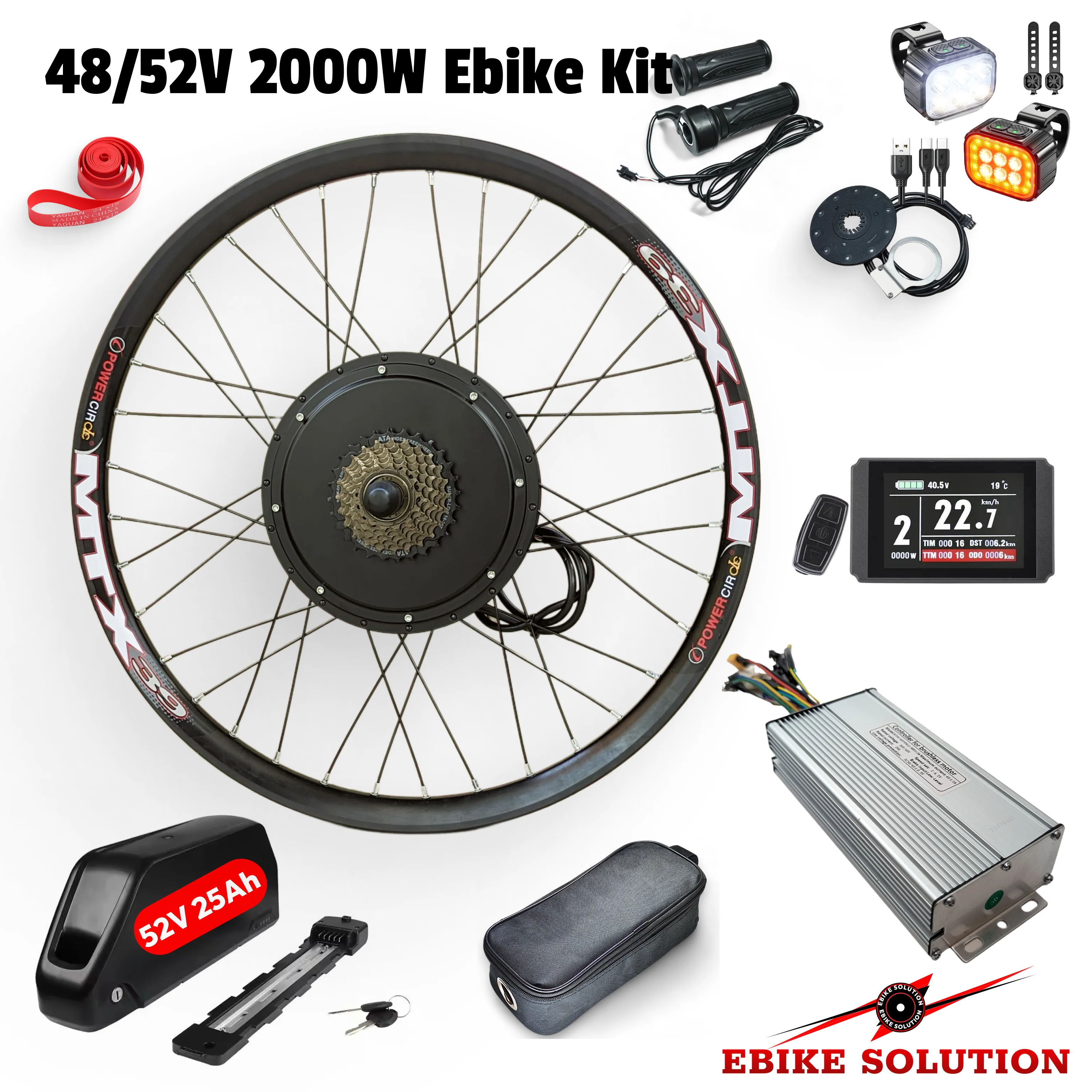 48/52V Ebike Kit 2000W Rear Electric Bicycle Wheel MTX Enduro Stealth Bomber UK - Image 9