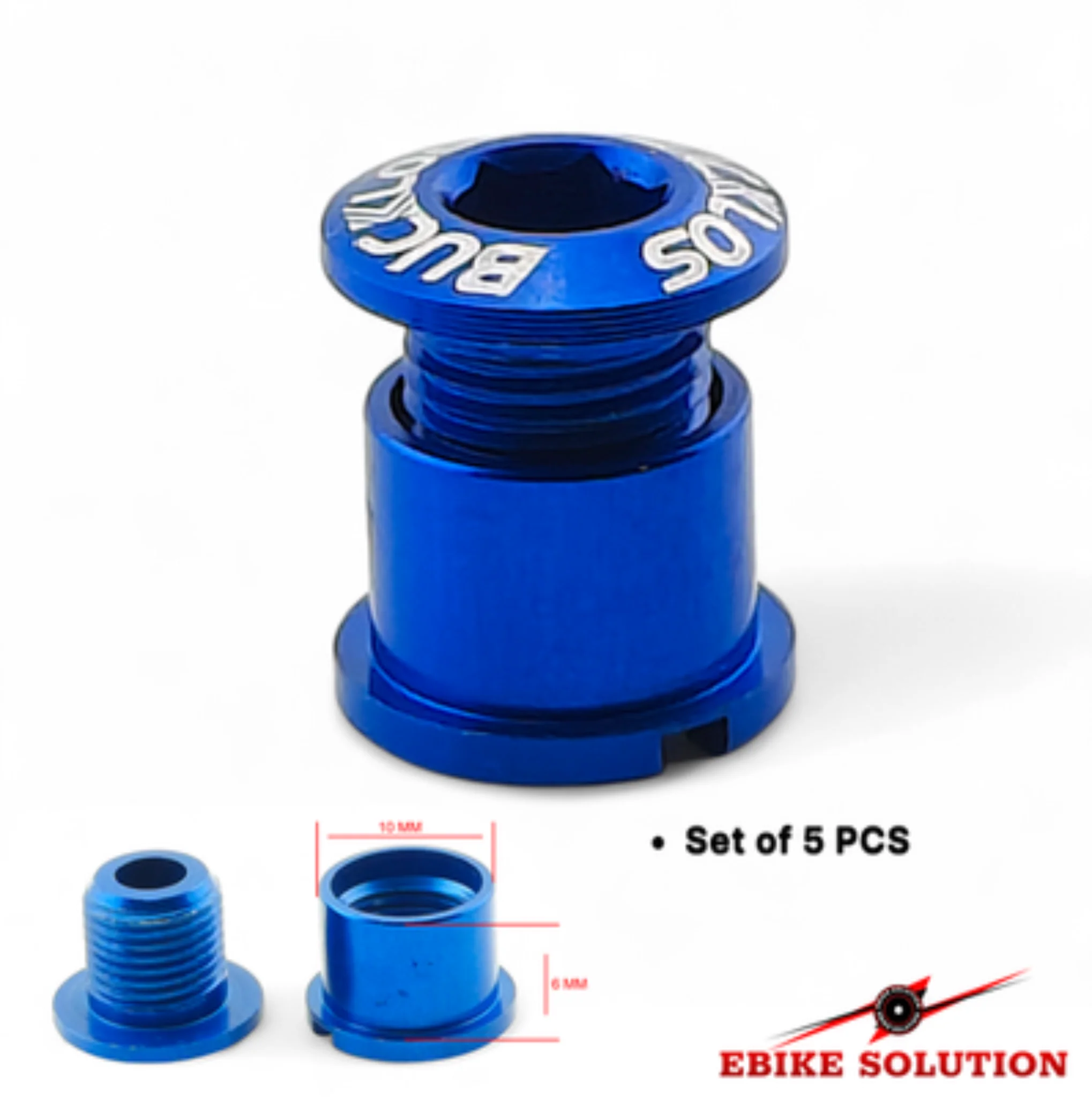 5PCS MTB Road Bike Single Chainring Bolts Sprocket Screw 6mm - Image 3