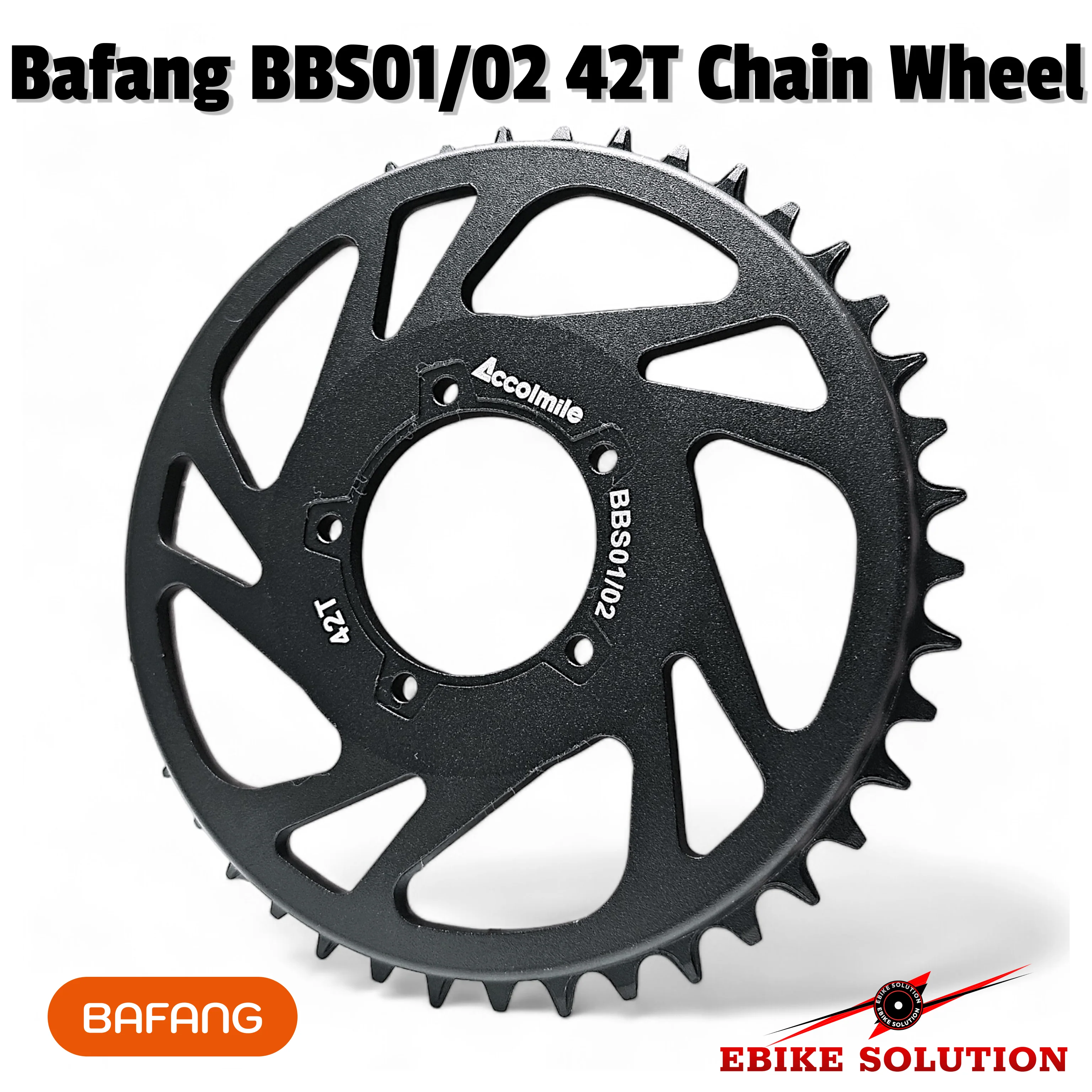 BAFANG BBS01/02 42T Chain Ring Offset Correction Electric Bicycle Ebike Wheel - Image 5