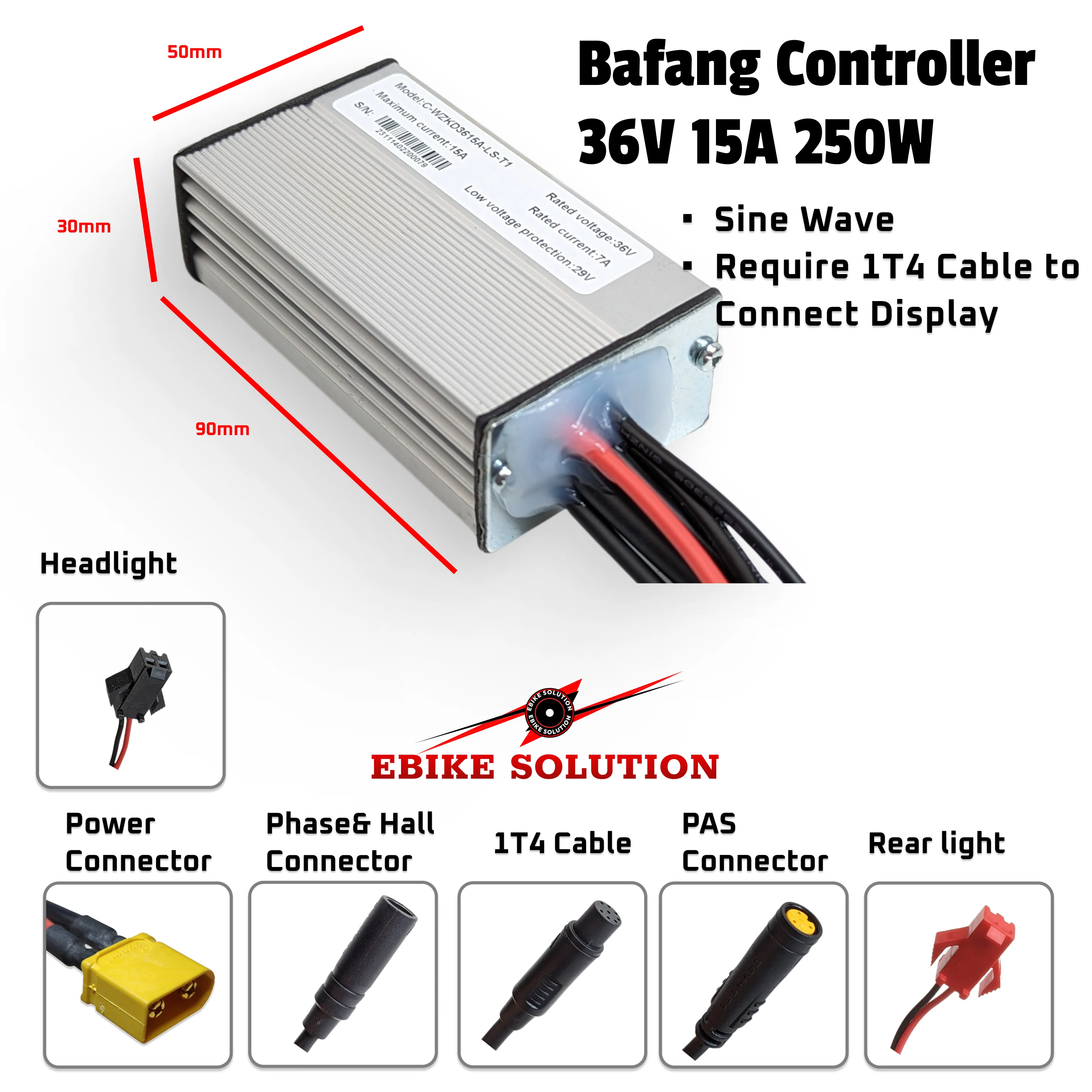 Bafang Brushless Motor Controller Display 500C EKD01 36/48V 15-25A 250-750W - Image 10