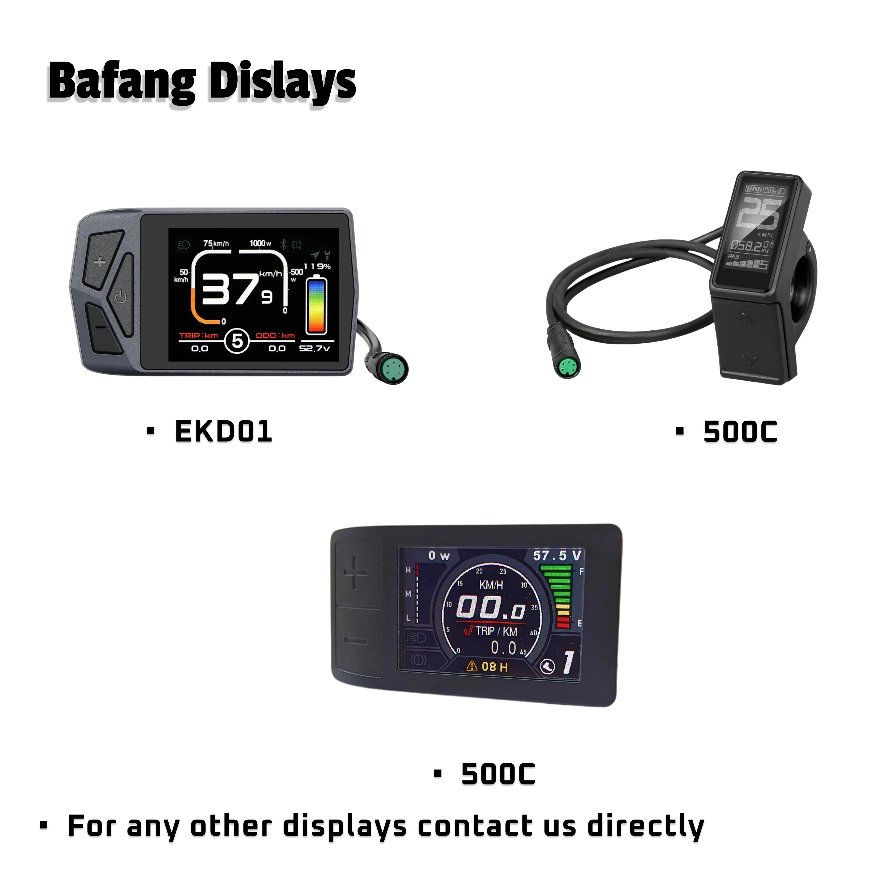 Bafang Brushless Motor Controller Display 500C EKD01 36/48V 15-25A 250-750W - Image 2