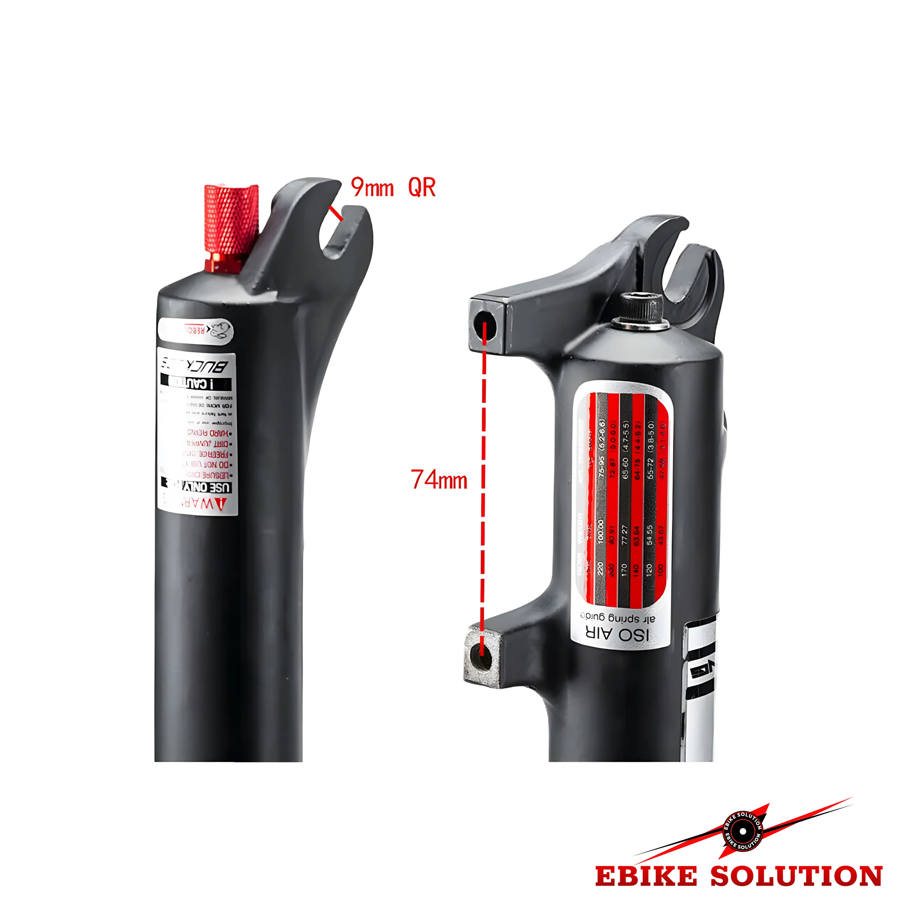 BUCKLOS 26/27.5 Quick Release Fork Air Suspension Manual Straight Tube - Image 3