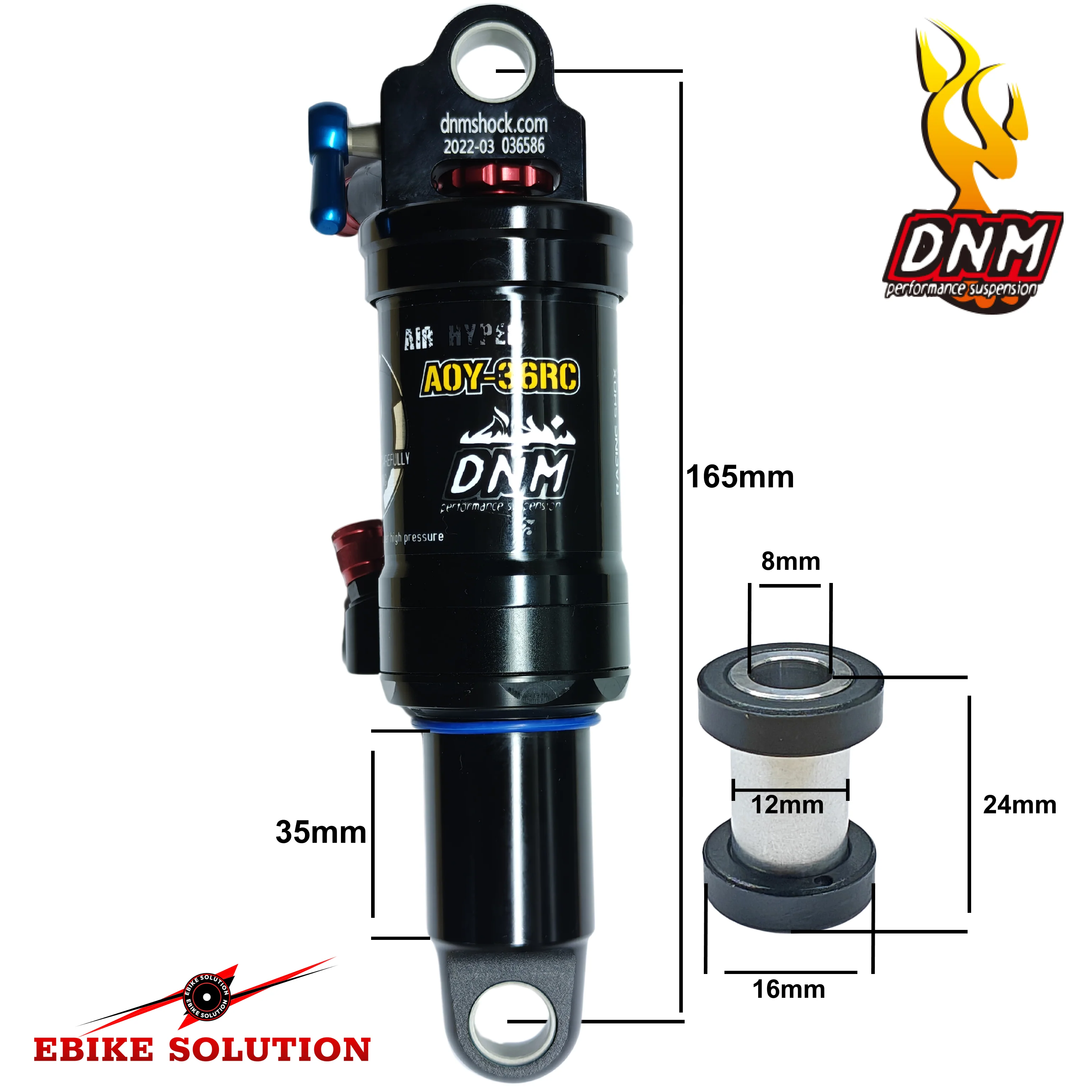 DNM Air Rear Shock 36RC 165/190/200mm Mountain Bike With Lockout MTB - Image 5