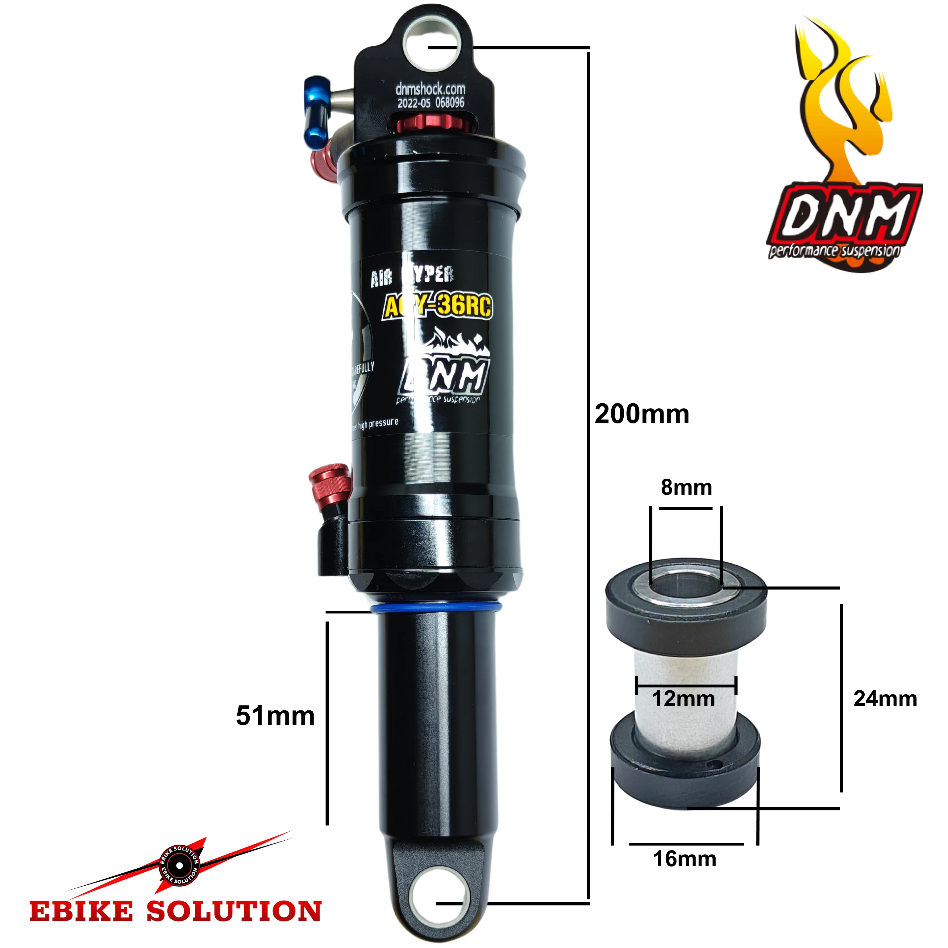 DNM Air Rear Shock 36RC 165/190/200mm Mountain Bike With Lockout MTB - Image 6