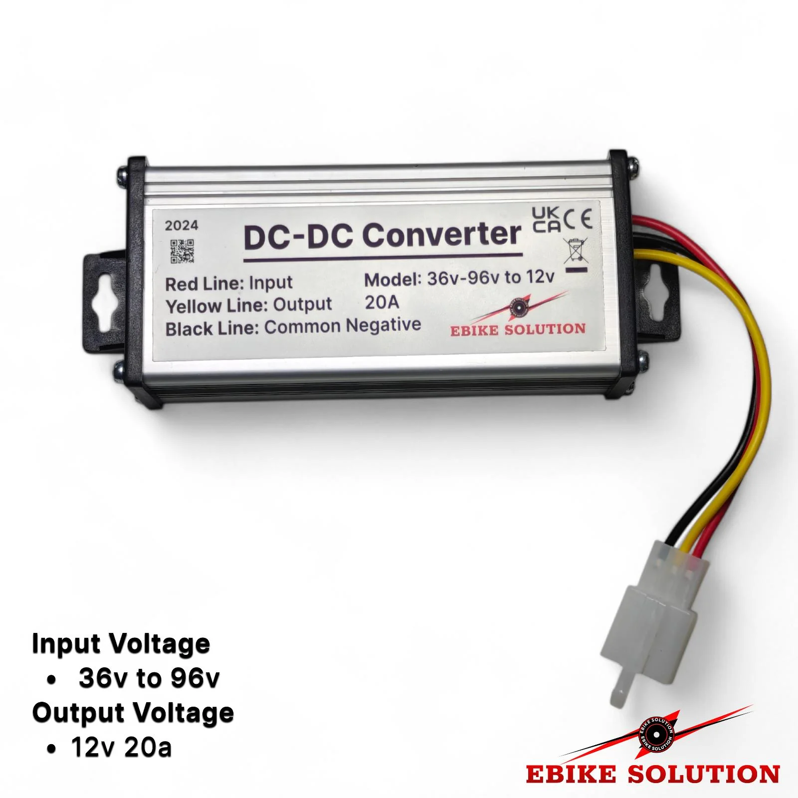 Ebike DC 36v-96v To DC 12V 20A 250W Step Down Power Supply Converter Regulator - Image 3