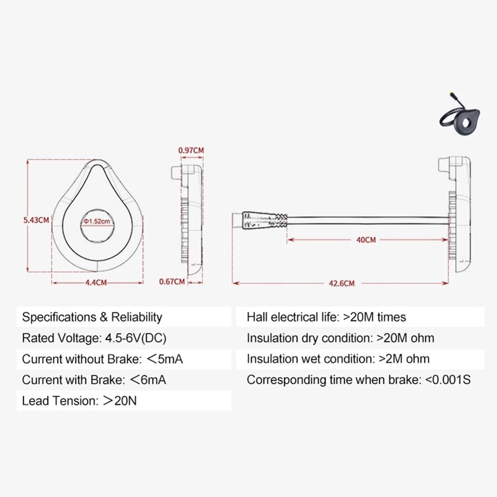Ebike Pedal Assist Sensor Double Hall 12 magnet PAS System for Hub Motor Kits - Image 5