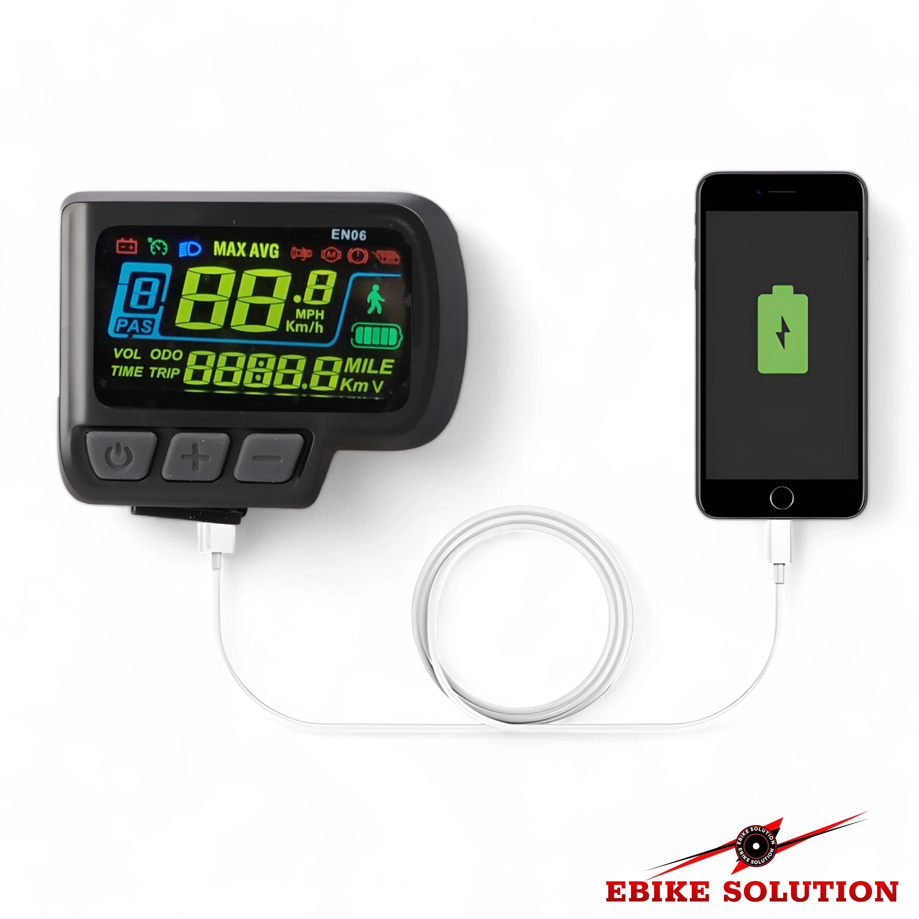 EN06 Ebike LCD Display Control Panel 36V/48V Electric Bicycle Scooter 5 Pin UK - Image 6