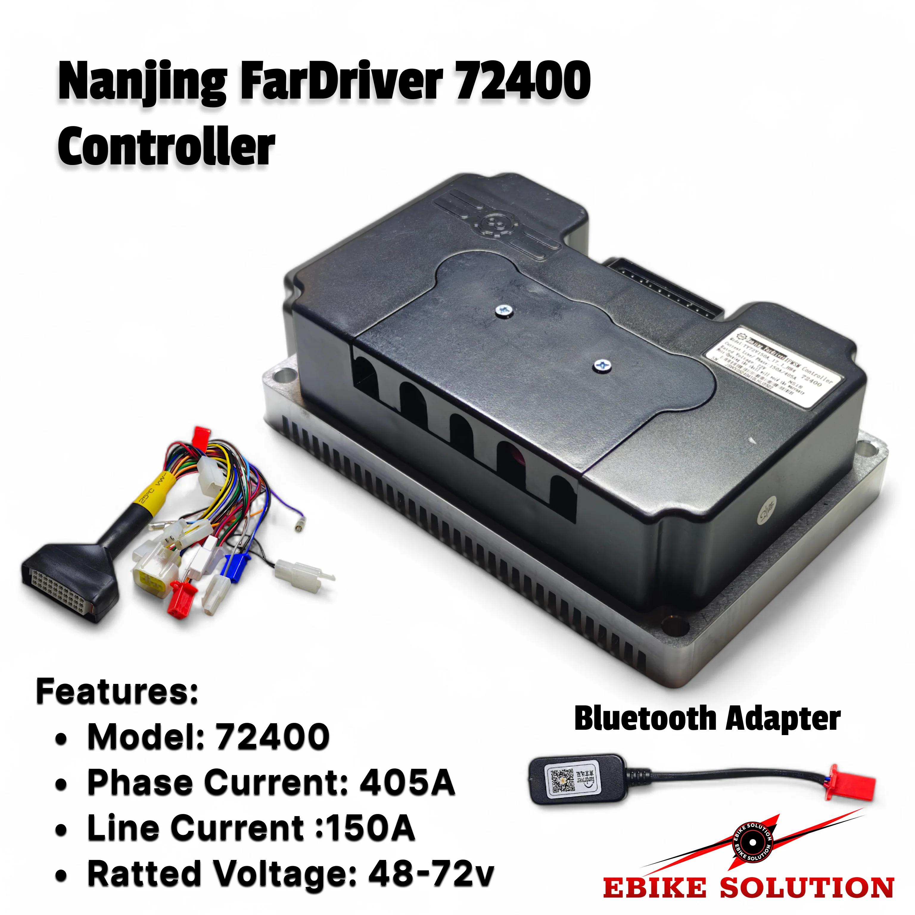 Fardriver 72400 72V 405A EV Programmable FOC Controller Electric Scooter Motor