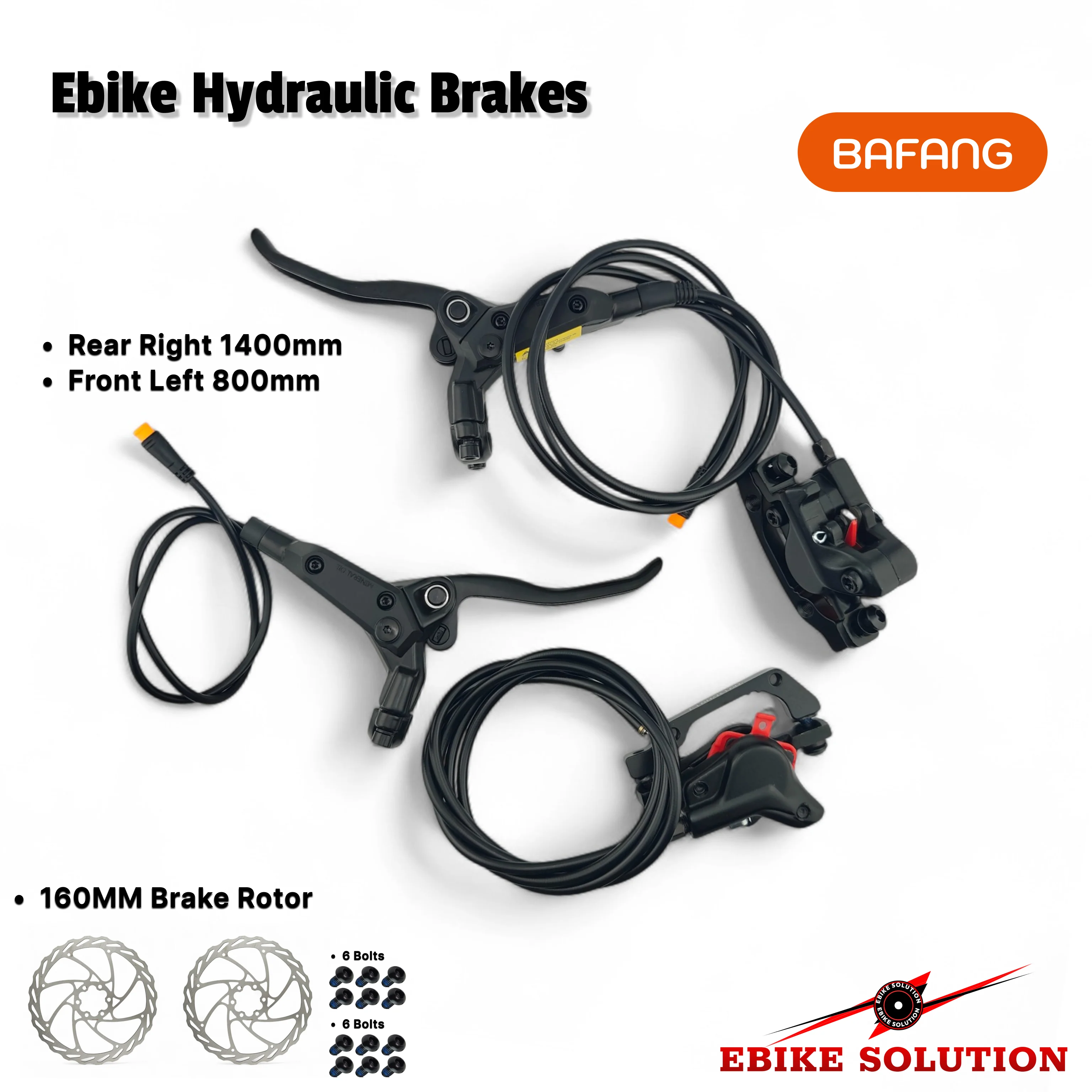 Hydraulic Disc Brake For BAFANG Ebike Hub/Mid Drive Motor Wheel Bicycle Brake