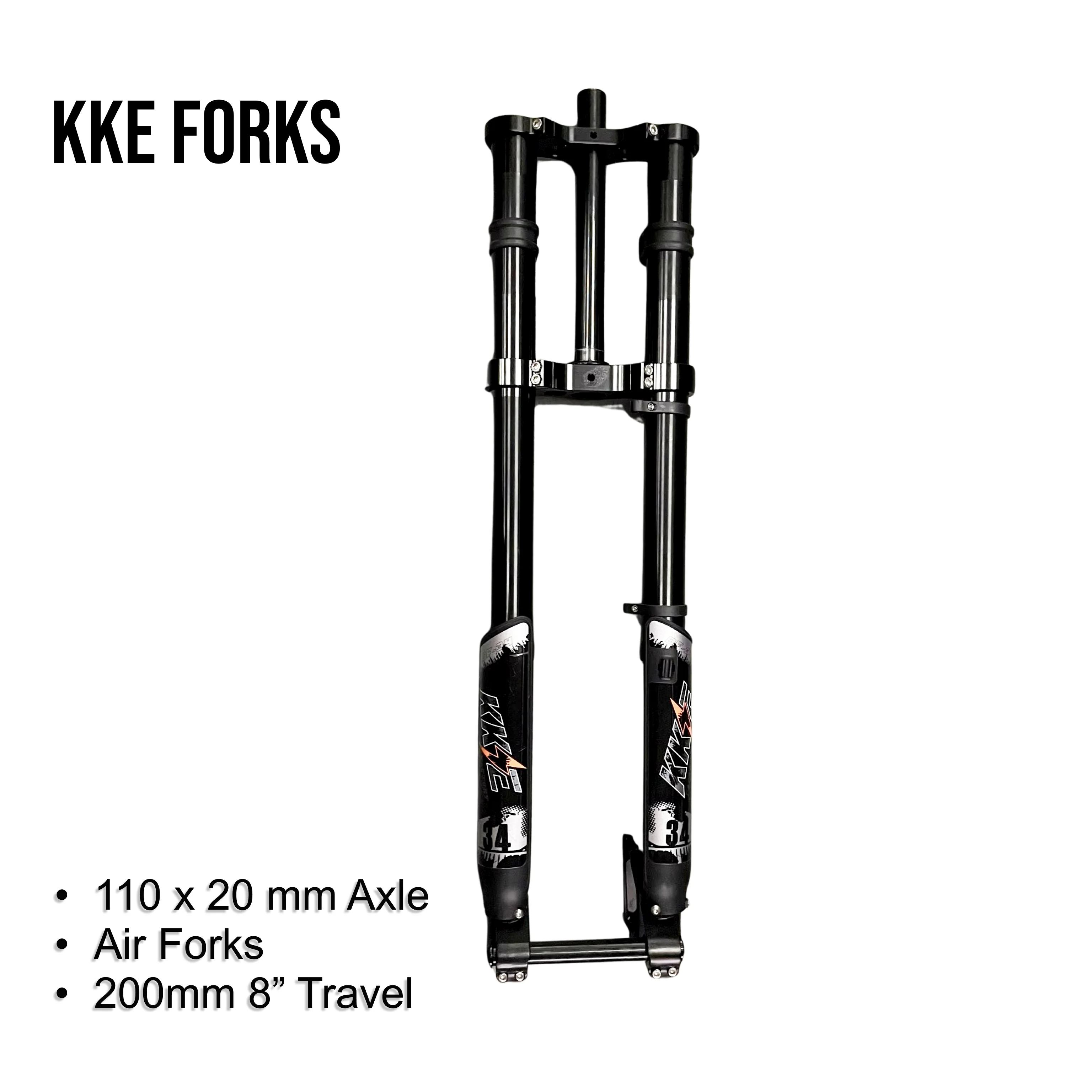 KKE MTB Bike Air Fork for Stealth Bomber SurRon EBike 203mm Range 20mm Thru Axle - Image 5