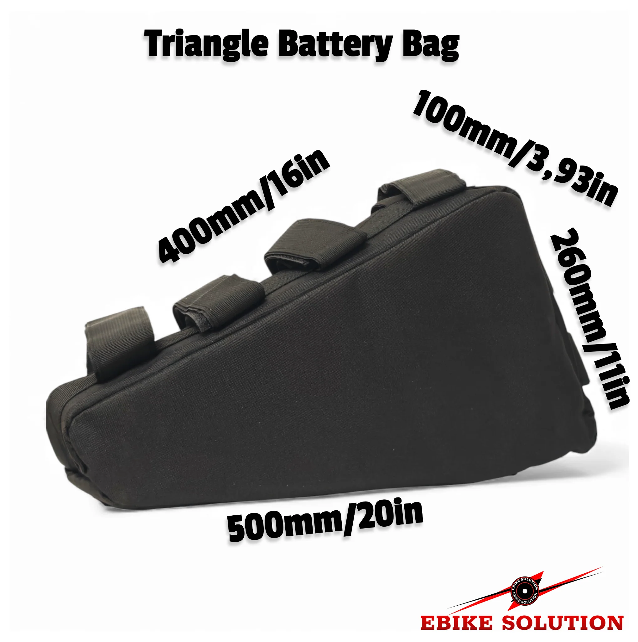 Large Triangle Battery Ebike Bag Storage Waterproof For MTB Electric Bicycle Li-ion UK