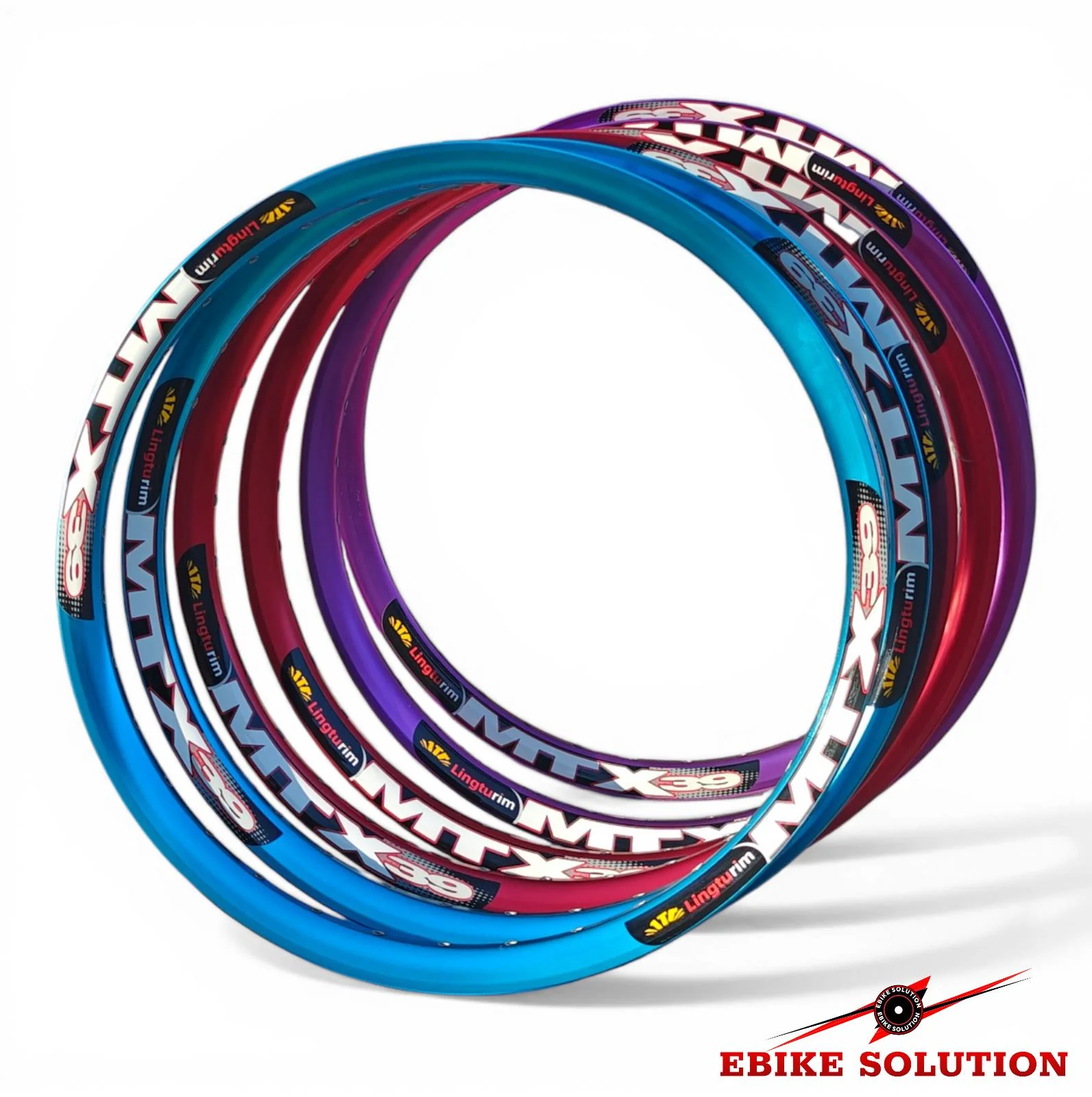 MTX 39 Rim Double Wall Rim Blue Purple Red 36 Hole EBIKE
