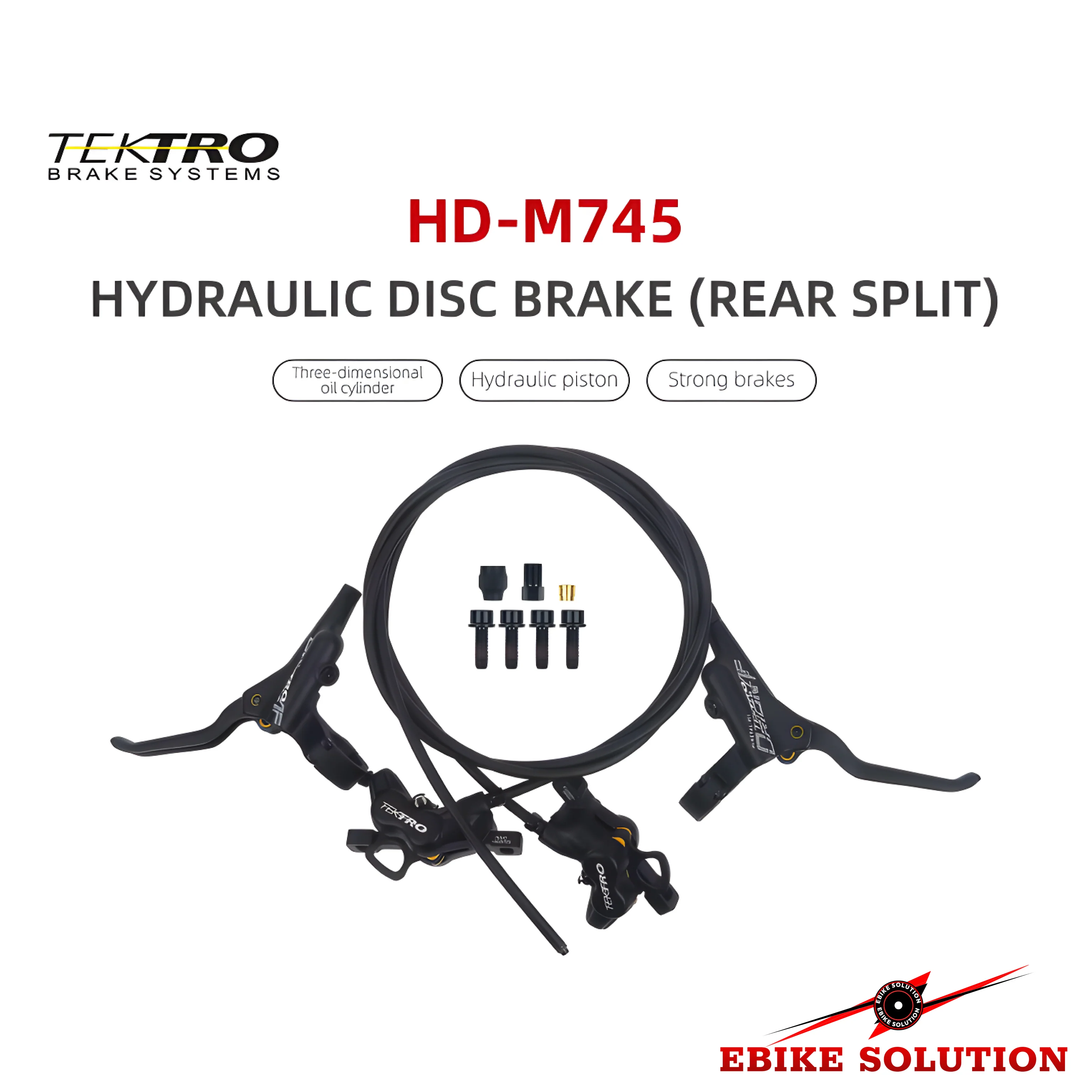 Tektro MTB Brake HD-M745 Mountain Bike 4 Piston Hydraulic Disc Brakes Front Rear - Image 11