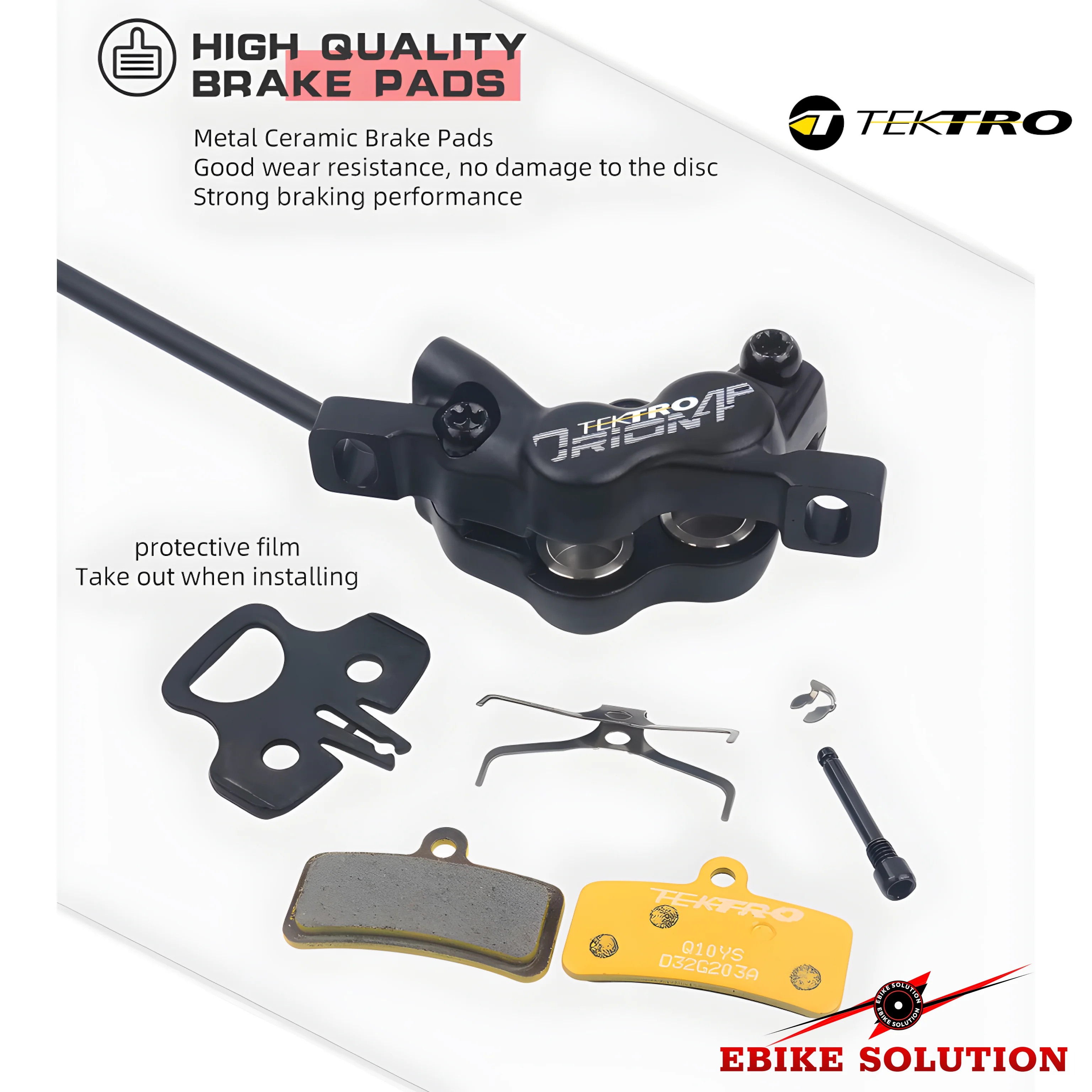 Tektro MTB Brake HD-M745 Mountain Bike 4 Piston Hydraulic Disc Brakes Front Rear - Image 4