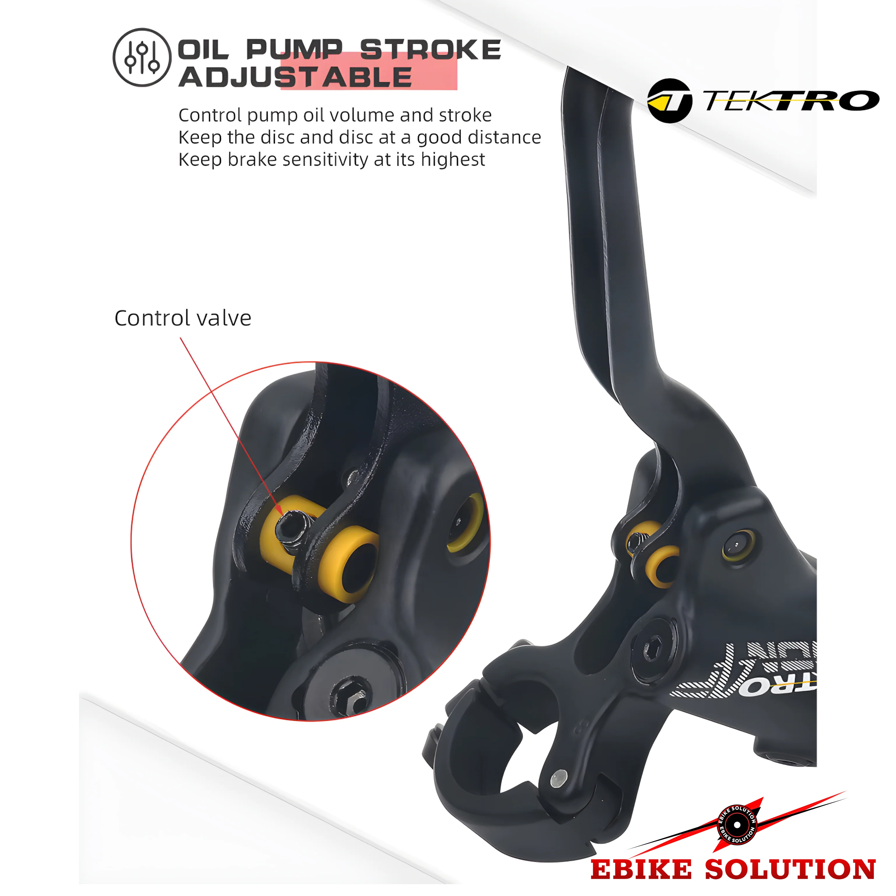 Tektro MTB Brake HD-M745 Mountain Bike 4 Piston Hydraulic Disc Brakes Front Rear - Image 6