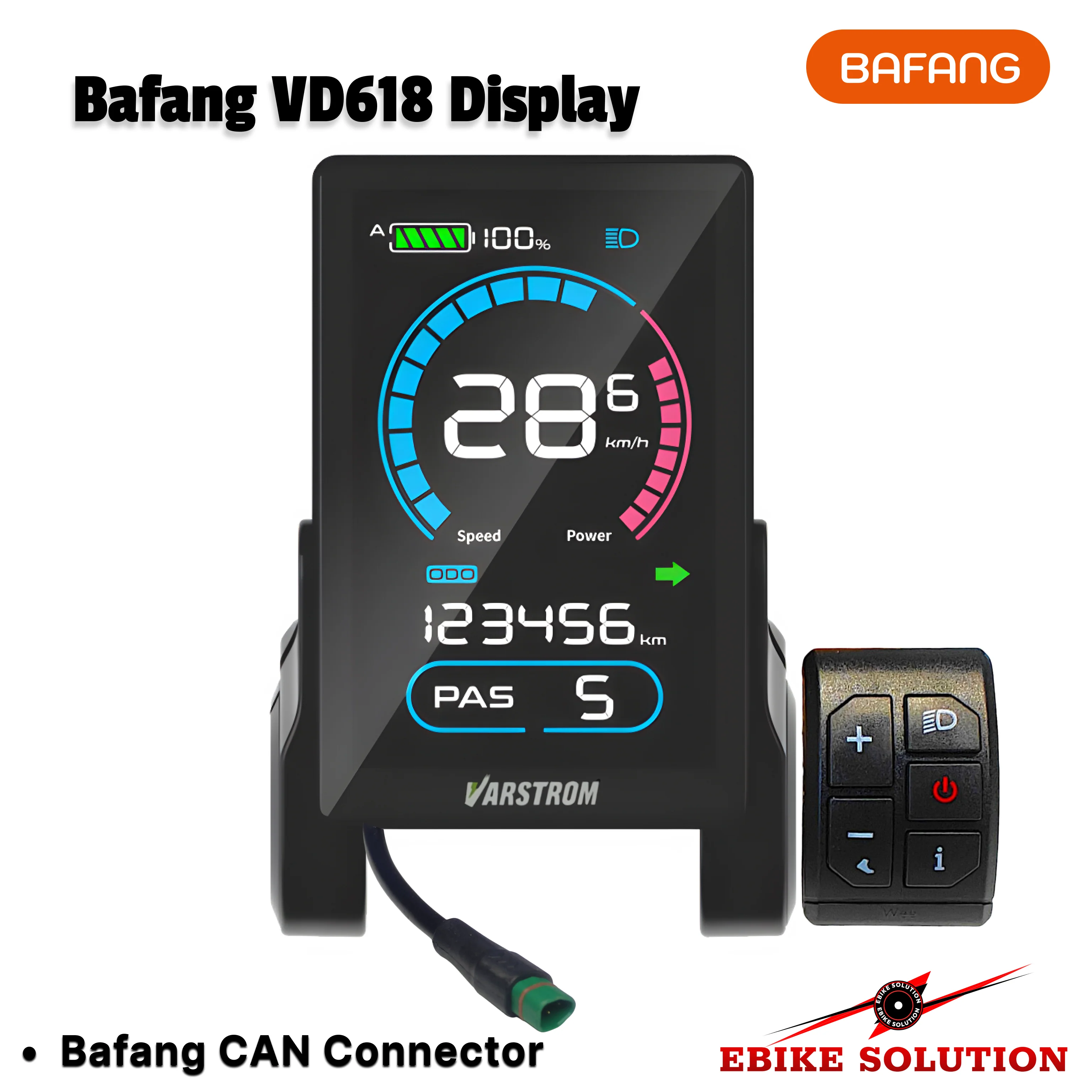 VD618 Display for BAFANG Kit Mid Dirve Kit (Triangle Connector) CAN System - Image 4